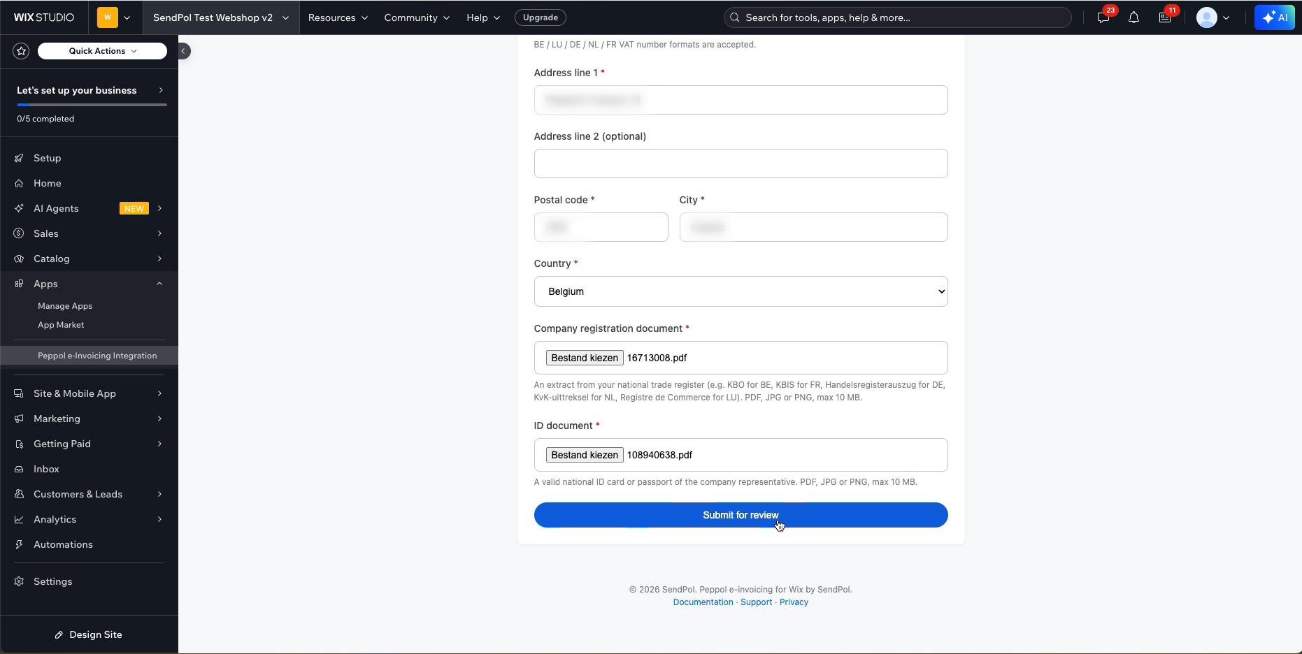 Transmettez votre numéro de TVA et vos documents KYC