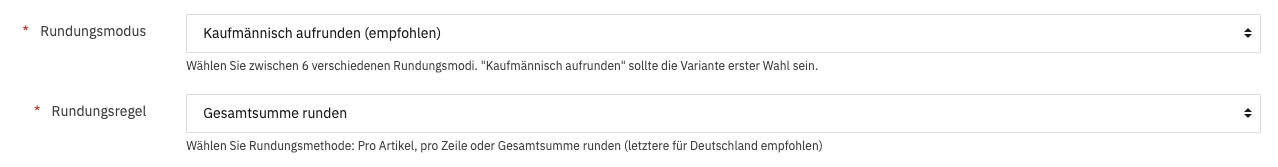 PrestaShop Rundungseinstellungen