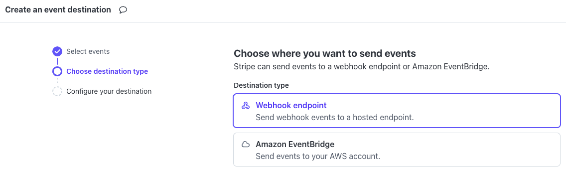 Choisir le Type de Webhook