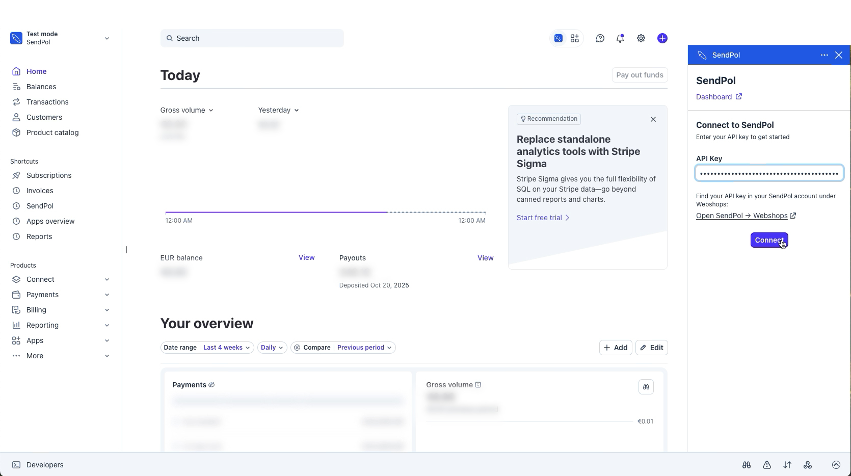 Connectez SendPol dans Stripe